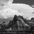 Rock formations and clouds