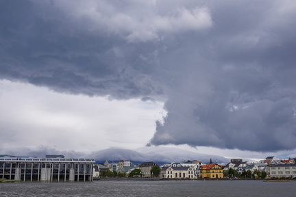 Storm clouds over Reykjavik